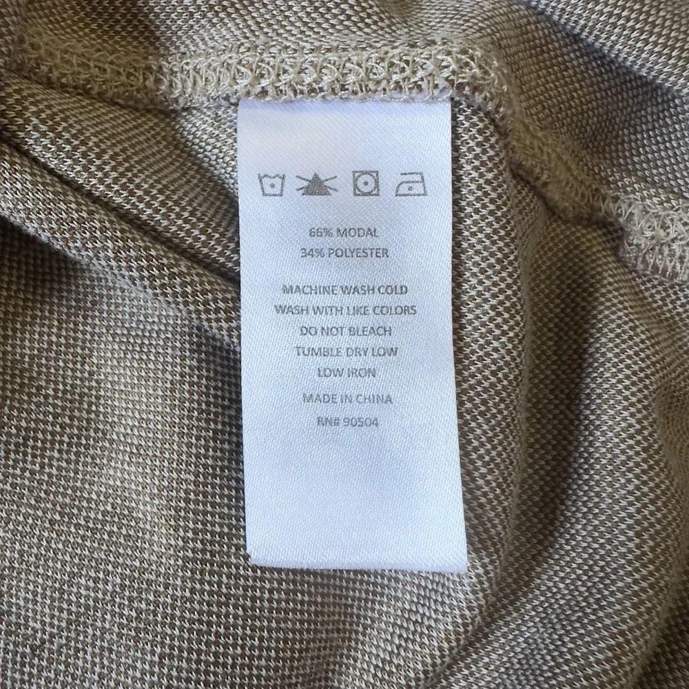 Visitor Beige Men's Quarter‎ Zip Dress Up Sweatshirt Size Large